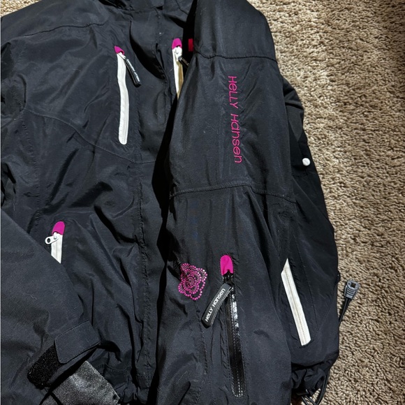 Helly Hansen Women's Black and Pink Ski Jacket hellytech medium - Picture 3 of 11